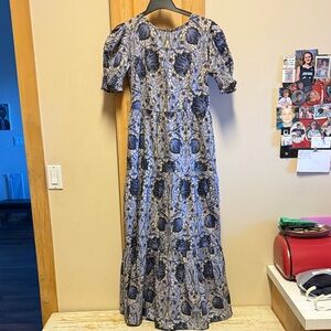 New Hope and Ivy purple/blue Floral Women's Dress-The Lilliana